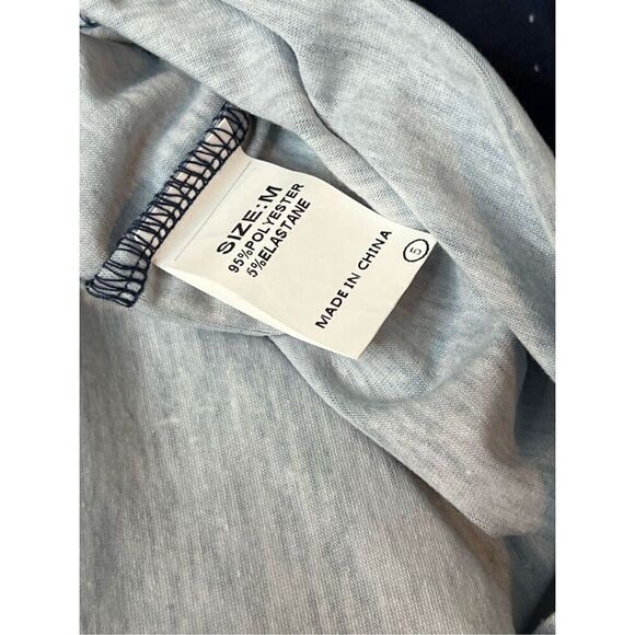 Blue Speckled Take Me Out to the Ballgame Graphic T-Shirt MEDIUM Baseball Casual - Picture 7 of 9